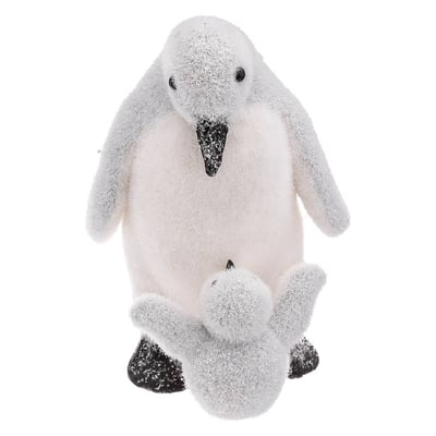 Bébé et maman pingouin 27cm en polyfoam ATMOSPHERA