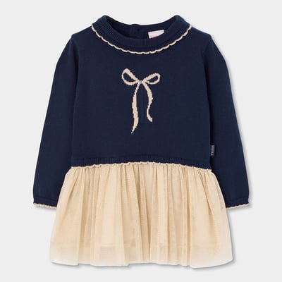 Robe fille en tulle avec noeud BOBOLI