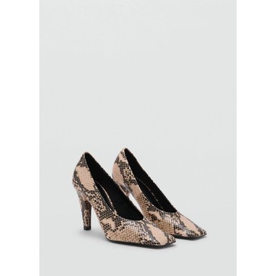 Chaussures talon imprimé animal MANGO