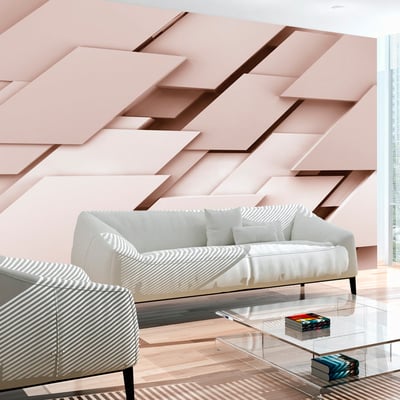 Papier peint intissé panoramique 3D et Perspective Think Pink EDEN