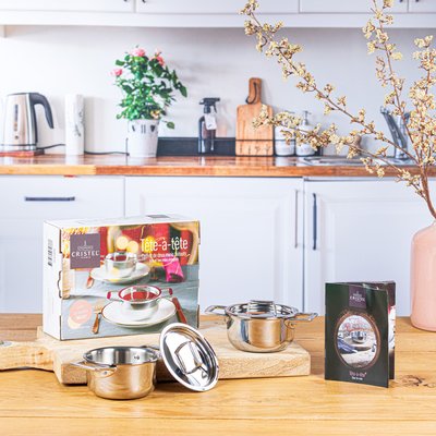 Cristel - Coffret de deux minis faitouts « tête à tête » CASTEL'PRO CRISTEL