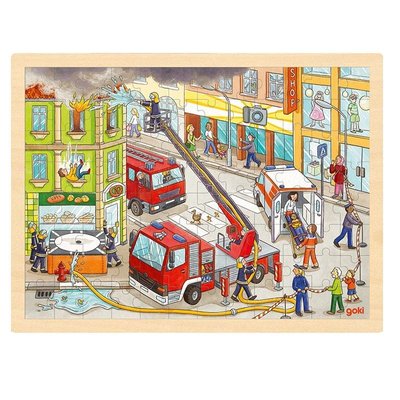 Puzzle L'intervention des pompiers GOKI