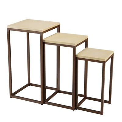 Sellette gigogne carrée en béton (lot de 3) BRASILIA PIER IMPORT