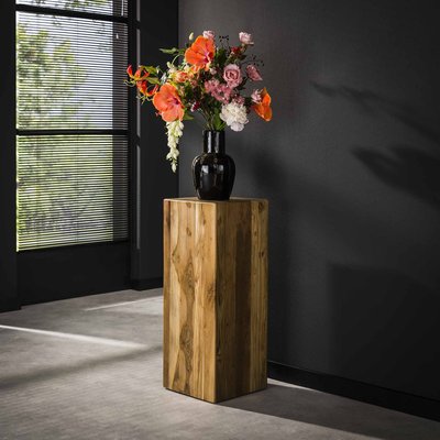 Sellette en bois de teck recyclé forme carrée 85 cm PIER IMPORT