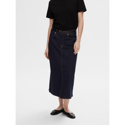 Jupe en jean trapeze mi longue top