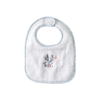 Mini bavoir coton bio JARDINE CARRE BLANC