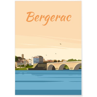Affiche ville Bergerac L'AFFICHERIE