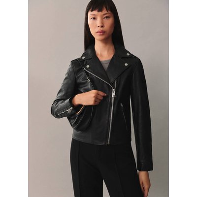 Top simili cuir mango top
