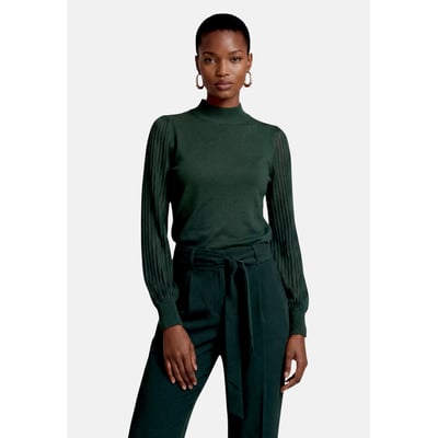 Pull-over en fine maille à manches en dentelle ZERO