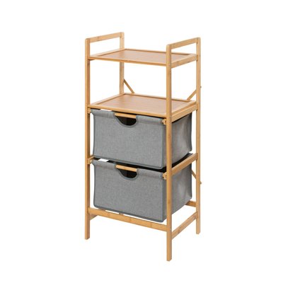 Etagère De Salle De Bain En Bambou 2 Tiroirs WENKO
