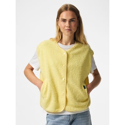 Gilet sans manches imprimé en sherpa PIECES