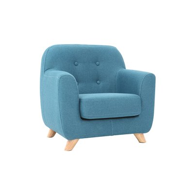 Fauteuil enfant scandinave en tissu et pieds bois NORKID MILIBOO