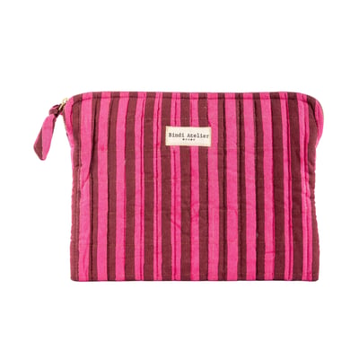Pochette plate en coton matelassé BINDI ATELIER