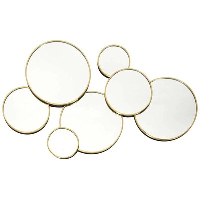 Décoration murale miroirs en métal doré Rond CMP