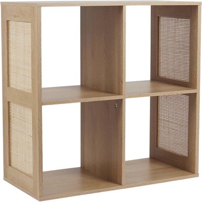 Rangement modulable cannage et bois Bali 4 cases CMP