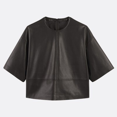 Blouse simili col rond, manches 3/4 LA REDOUTE COLLECTIONS