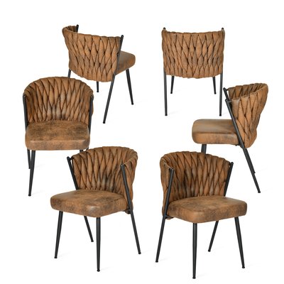 Lot de 6 chaise de salle à manger fauteuil rétro vintage, MILIANA MEUBLES COSY