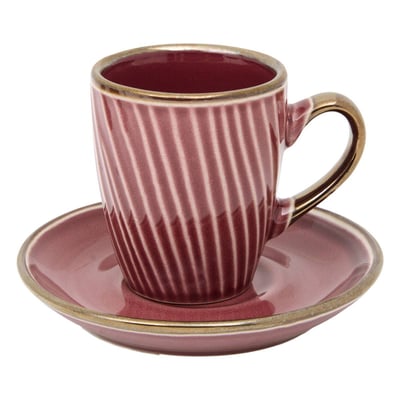 Coffret de 2 tasses avec coupelles en faïence ELLA ATMOSPHERA