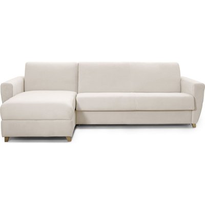 Canapé d'angle convertible express 5 places en velours - LEANDRO HOMIFAB