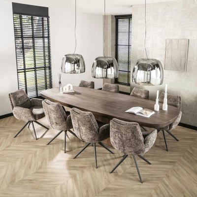 Table à manger design en bois d'acacia massif forme rectangulaire 300 cm MYSORE PIER IMPORT
