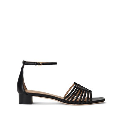 Sandalias de piel con tacón medio FIONNA LAUREN RALPH LAUREN