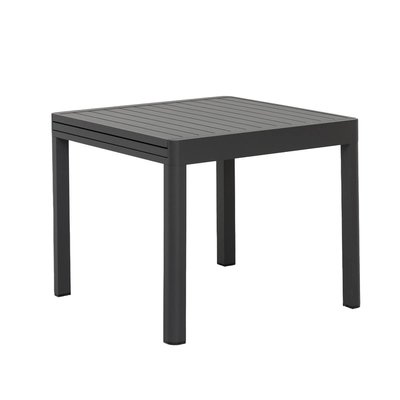 Table de jardin carrée en aluminium gris  KAÏA MADE IN MEUBLES 