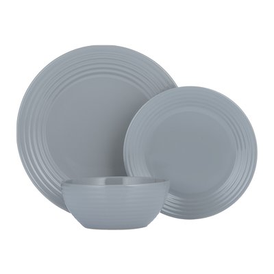 12-Piece Living Grey Dinner Set TYPHOON