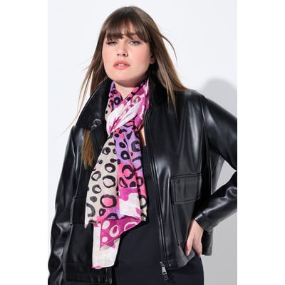 Foulard. Patchwork d'imprimés léopard colorés ULLA POPKEN
