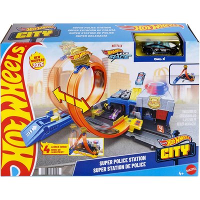 Hot Wheels Coffret Super Station de Police MATTEL