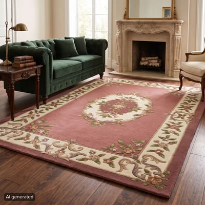 Tapis tufté avec accents floraux et bordure - BLOOMINGVILLE THEKO