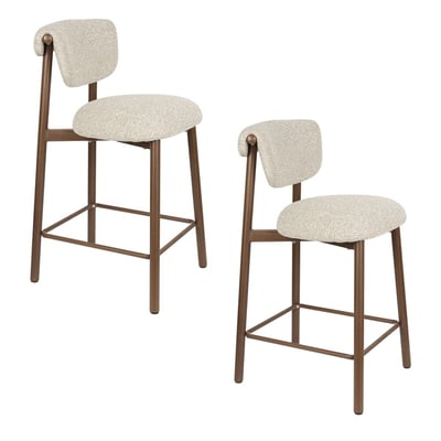 Tabouret design en tissu (lot de 2) , LEE BOITE A DESIGN