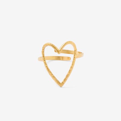 Bague cœur dorée BALABOOSTE