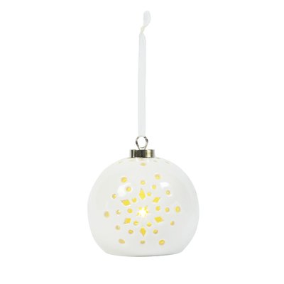 Boule de noël décorative led en porcelaine H11 SIA DECO