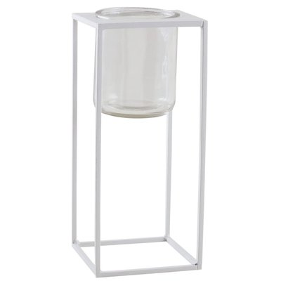 Photophore en métal blanc Grand modèle AUBRY GASPARD