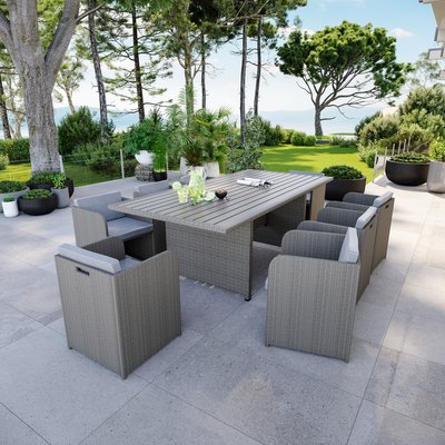 Table de jardin encastrable en aluminium, CABOURG AVRIL PARIS