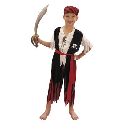 Costume moussaillon pirate 7-9 ans PARTY PRO