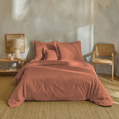 Parure de lit percale unie TERRE DE NUIT