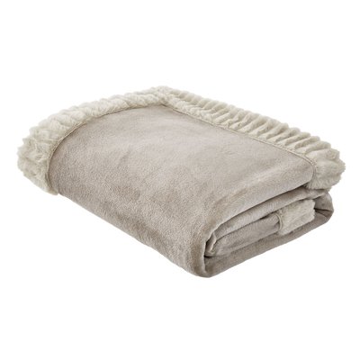 Velvet And Faux Fur Throw CATHERINE LANSFIELD