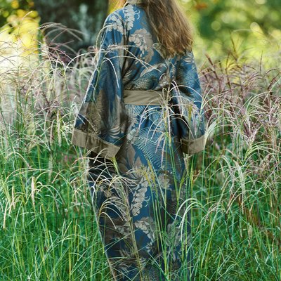 Kimono long satin de coton 120 fils RAINFOREST GARNIER-THIEBAUT