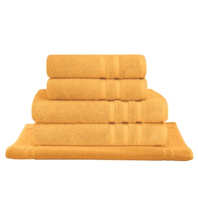 Ensemble de bain 4 pièces + tapis 600 g/m² SENSILK SENSEI MAISON