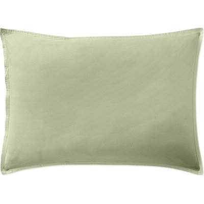 Taie d'oreiller percale de coton lavé unie, Elegance BATON ROUGE