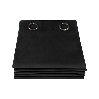 Rideau Occultant Total Velours Oeillet Noir MC710 135 x 260 (LxH) MOONDREAM