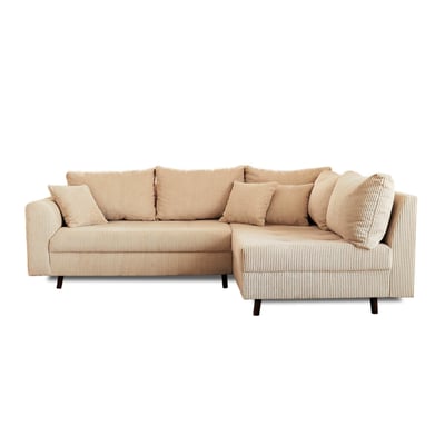 Canapé d'Angle droit 4 places + pouf places - RUNE LISA DESIGN