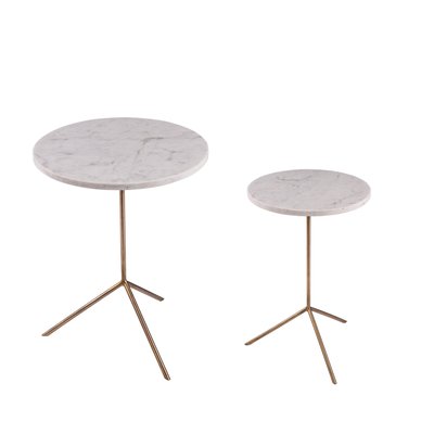 Set de 2 tables basses rondes  hes en marbre TABLE PASSION
