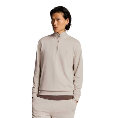 Sweat à col montant zippé motif/style logo brodé LYLE AND SCOTT