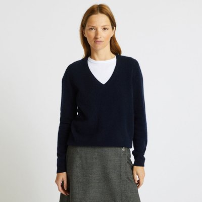 Pull cachemire bleu marine femme La Redoute