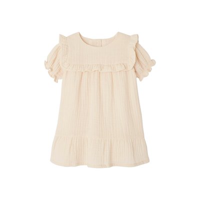 Robe blanche gaze de coton fille La Redoute
