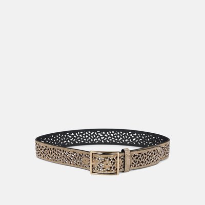 Ceinture en cuir avec détails et boucle carrée ALMA EN PENA