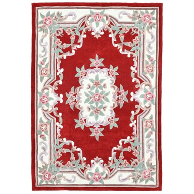 Tapis tufté main avec bordure en design Aubusson - Ming THEKO