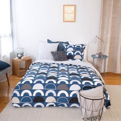 Parure de lit - housse de couette avec taies en coton EDEN